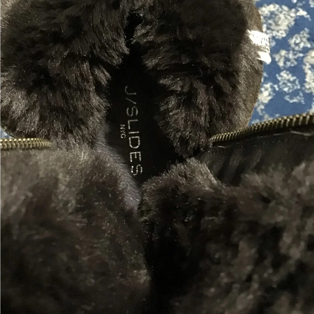 J/SLIDES, Dark Chocolate Brown, Fur-Lined Winter Boots
